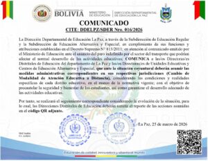 ¡Clases virtuales por paro! Bloqueos obligan cambio en La Paz